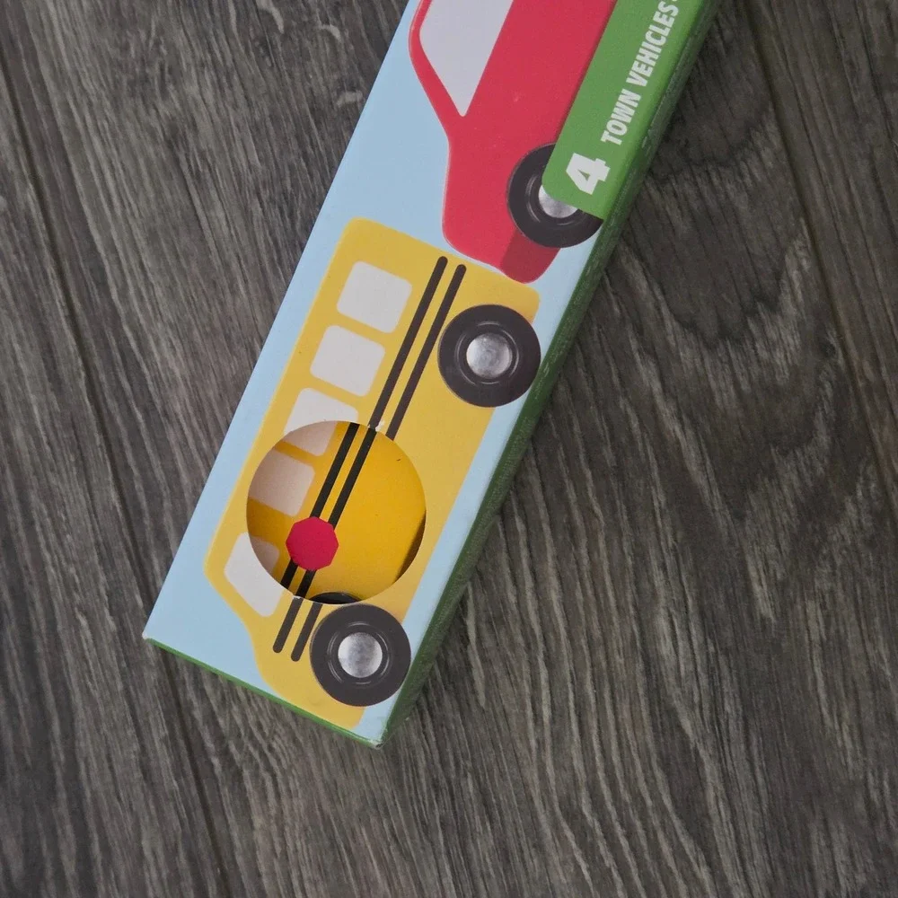 Melissa & Doug Blockables Farm Friends & Town Vehicles Wood Toy Set NEW